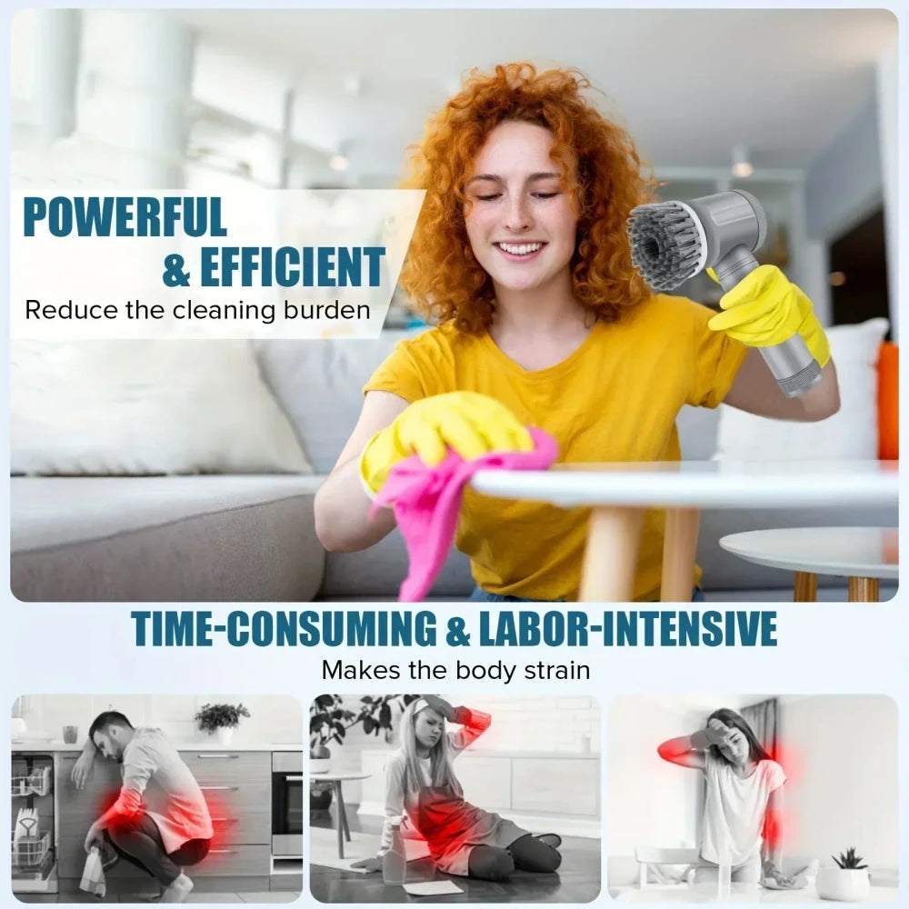 Electric Cordless Spin Scrubber