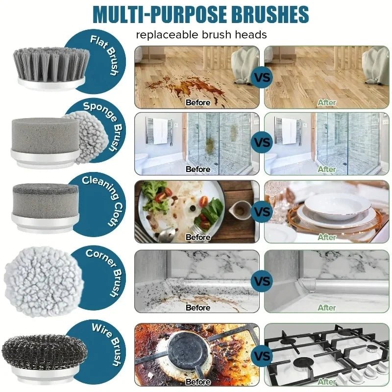 Electric Cordless Spin Scrubber